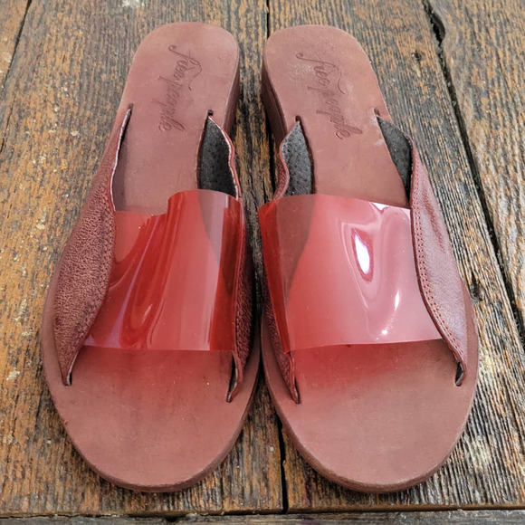 Free People 'Daybird' Mini Stacked Wood Wedge Slide Sandal - Picture 4 of 8